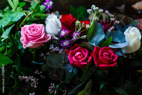 Nice roses in celebration concept