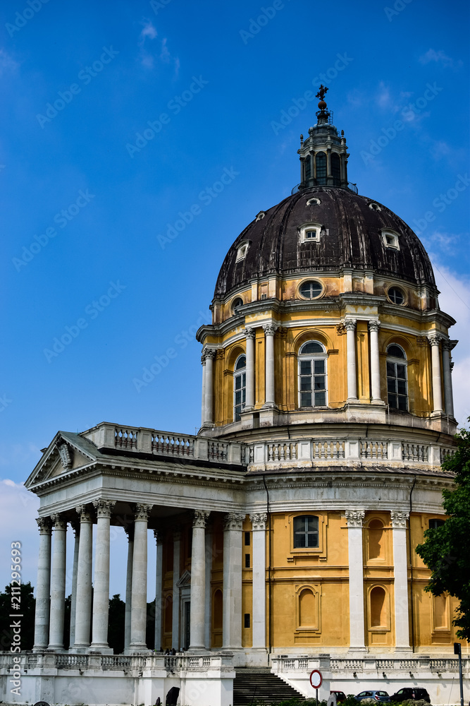 The Basilica of Superga an incredible religious temple away from the city  and located in the mountains next to nature. Photograph taken in Turin,  Italy. Stock Photo | Adobe Stock