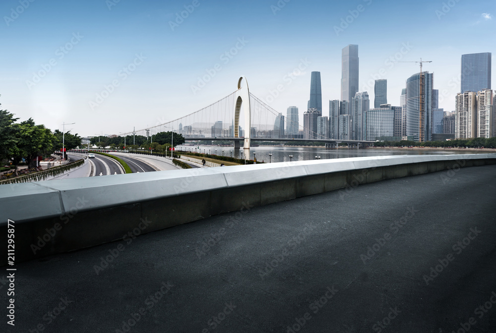 Obraz premium Highway and city modern architecture in Chongqing