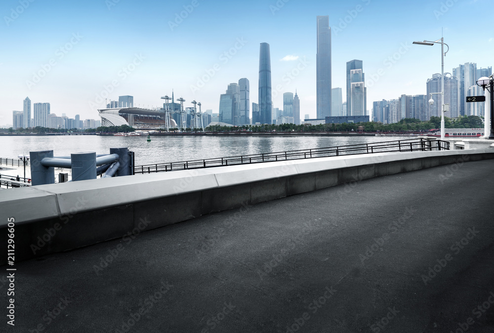 Naklejka premium Highway and city modern architecture in Chongqing