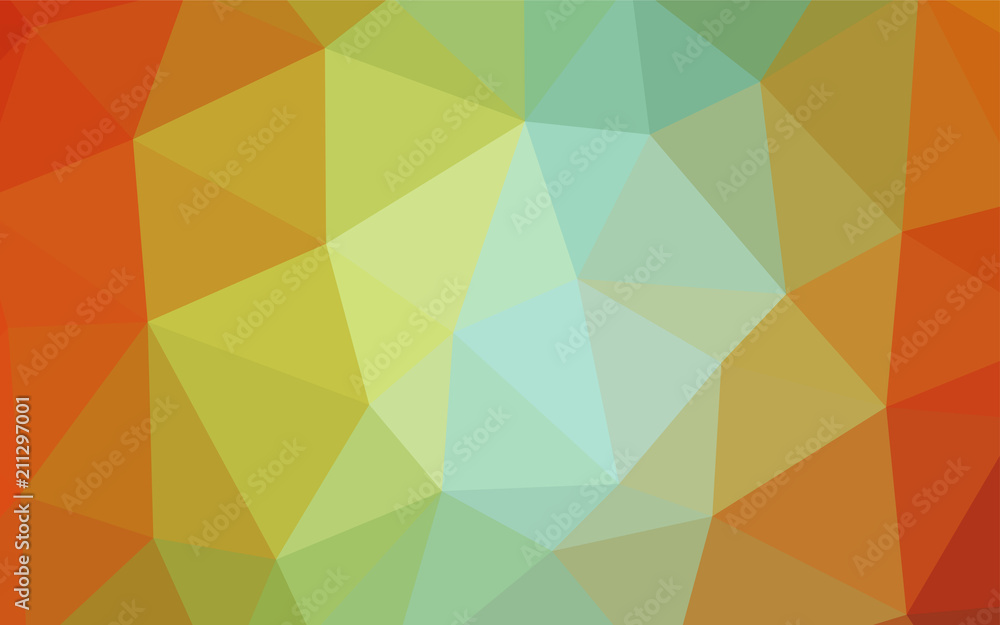 Light Green, Yellow vector triangle mosaic template. Light Green, Yellow vector triangle mosaic template.