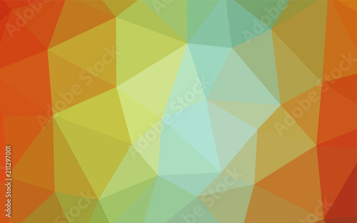 Light Green  Yellow vector triangle mosaic template.