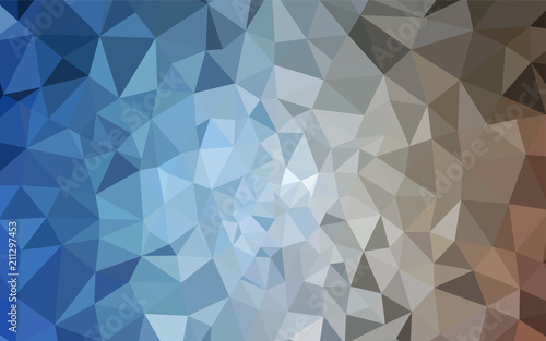 Fototapeta Naklejka Na Ścianę i Meble -  Light Blue, Yellow vector gradient triangles texture.