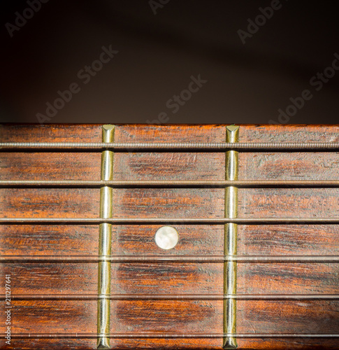 Fingerboard guitar of guitar classic and lighting photo