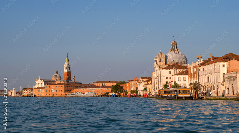 Venice, San Giorgio Maggiore Church landmark, San Giorgio Maggiore island, Grand Canal, Italy