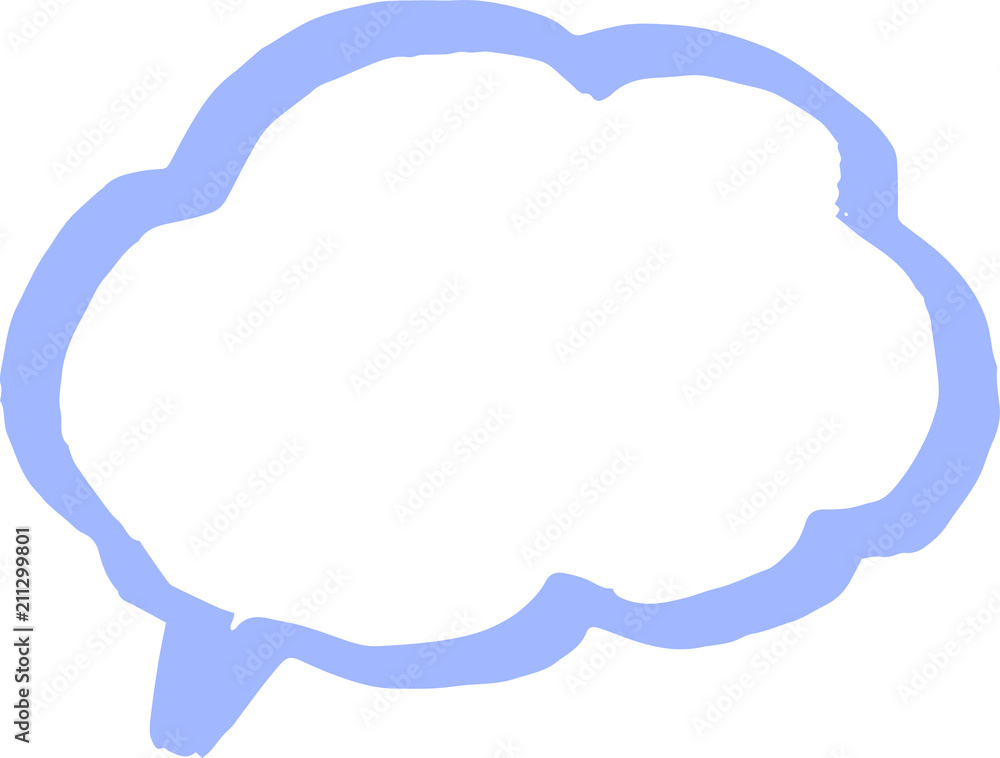 Coold color Speech balloon with Bold line Coold color Speech balloon with Bold line