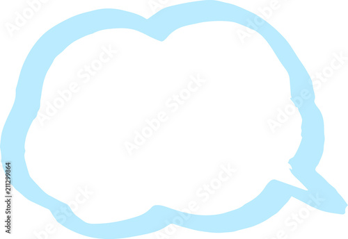 Coold color Speech balloon with Bold line