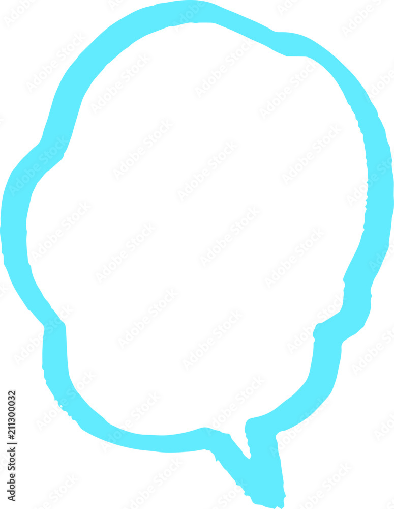 Coold color Speech balloon with Bold line Coold color Speech balloon with Bold line