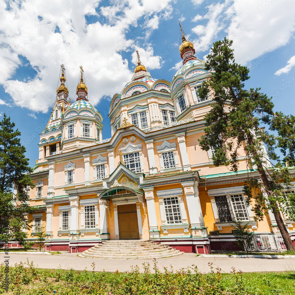 A view of Ascension Cathedral in Almaty