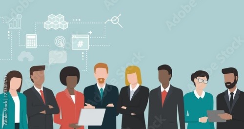 Business people sharing ideas