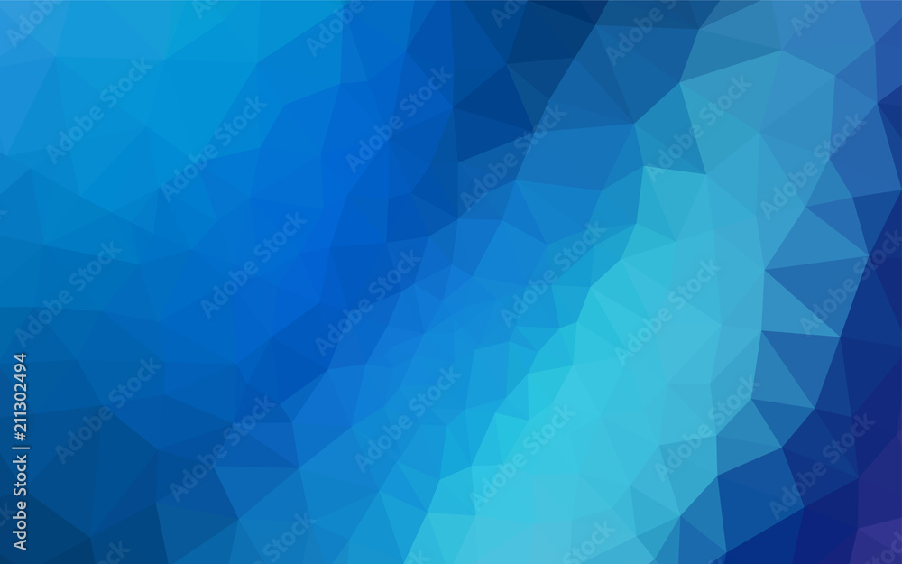 Fototapeta premium Light BLUE vector low poly texture.
