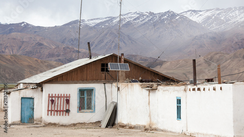 View of Bulunkul village in Tajikistan photo