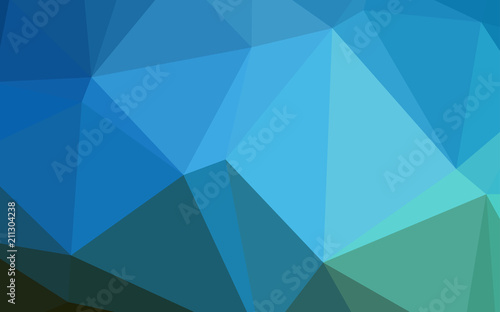 Dark BLUE vector polygon abstract layout.