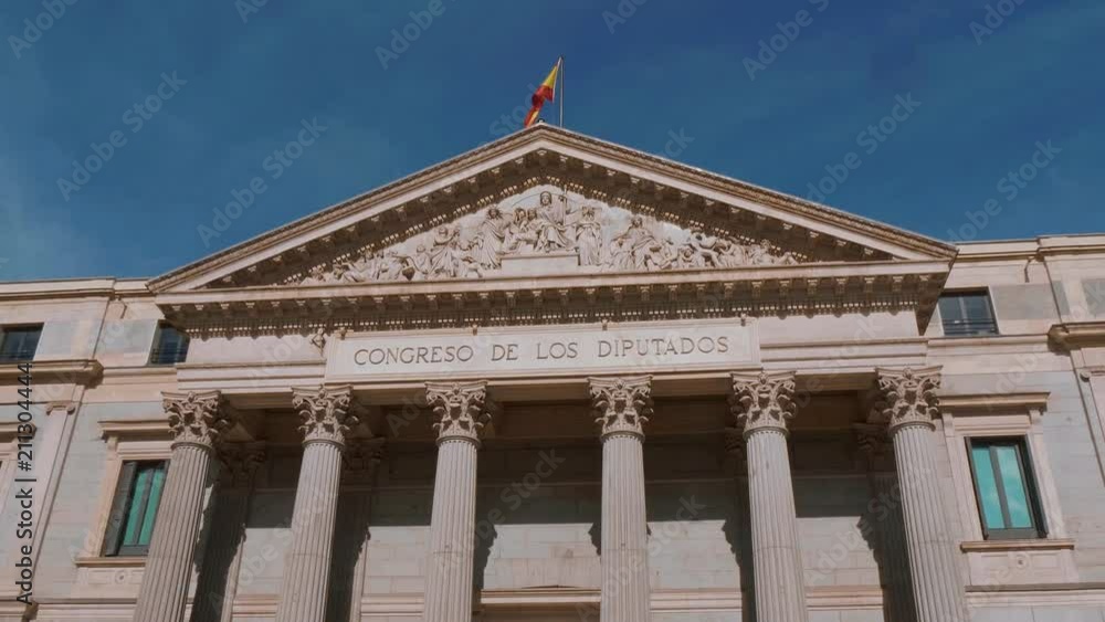 The Assembly Building in Madrid called Congreso de los disputados - parliament building The Assembly Building in Madrid called Congreso de los disputados - parliament building