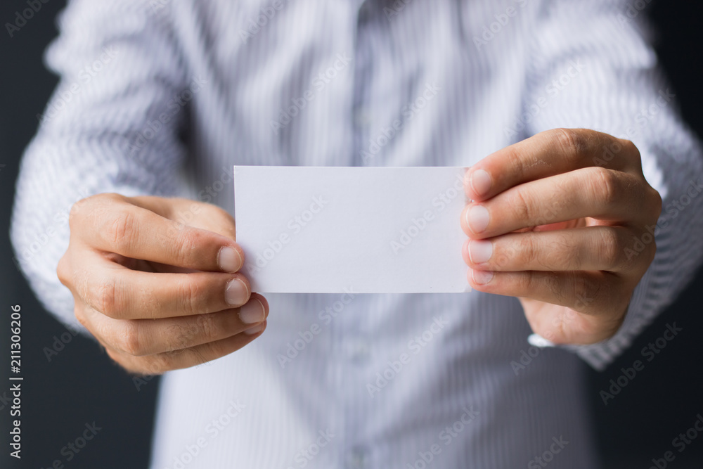 Empty business card. Empty business card.