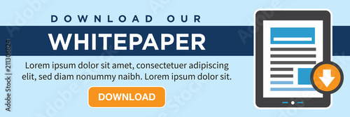 Whitepaper or Ebook CTA with Cover and Download Button for Free Digital Download and Call for Marketing Action