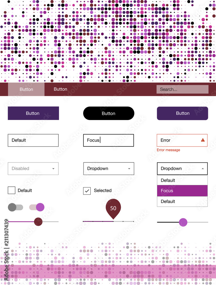Light Pink vector web ui kit with spheres. Light Pink vector web ui kit with spheres.