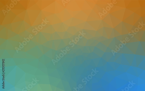 Light Blue  Yellow vector polygon abstract backdrop.