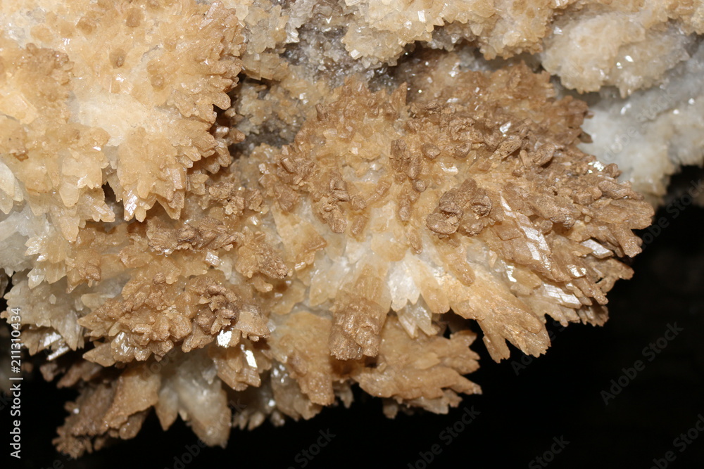 Beautiful crystals of karst caves Beautiful crystals of karst caves