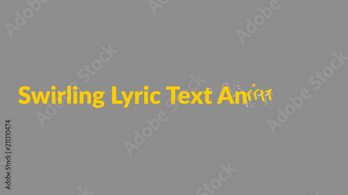 Swirling Write On Text
