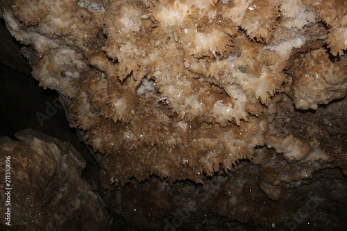Beautiful crystals of karst caves © Yuliya