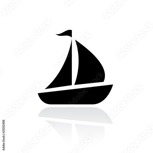 Sailboat vector icon