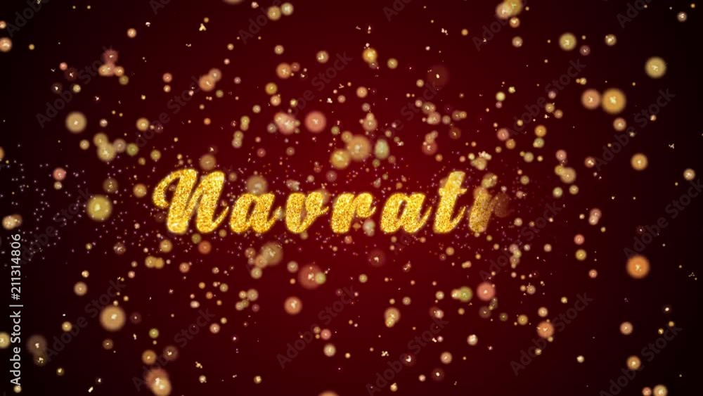 Navratri Greeting Card text with sparkling particles shiny background for Celebration,wishes,Events,Message,Holid Navratri Greeting Card text with sparkling particles shiny background for Celebration,wishes,Events,Message,Holid