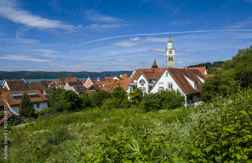 Panorama Blick Überlingen am schönen Bodensee 