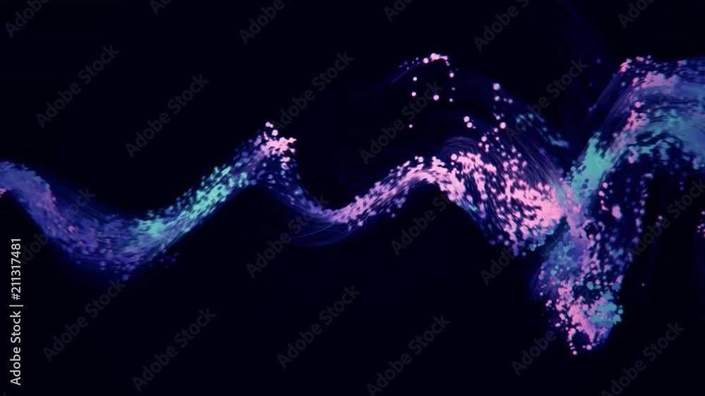 4K Abstract particles flowing across the frame. Seamless loop. 4K Abstract particles flowing across the frame. Seamless loop.