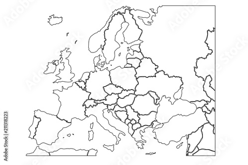 Mapa verde de Europa.