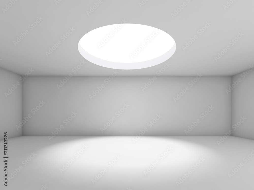 Abstract empty interior, white showroom Abstract empty interior, white showroom