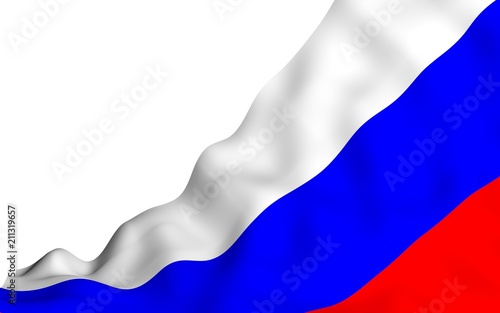 Free Download Waving flag of the Russian Federation. The National. State symbol of the Russia. 3D illustration - GFXLoad