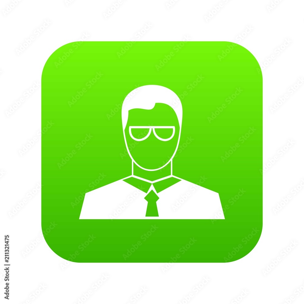 Teacher icon digital green for any design isolated on white vector illustration Teacher icon digital green for any design isolated on white vector illustration