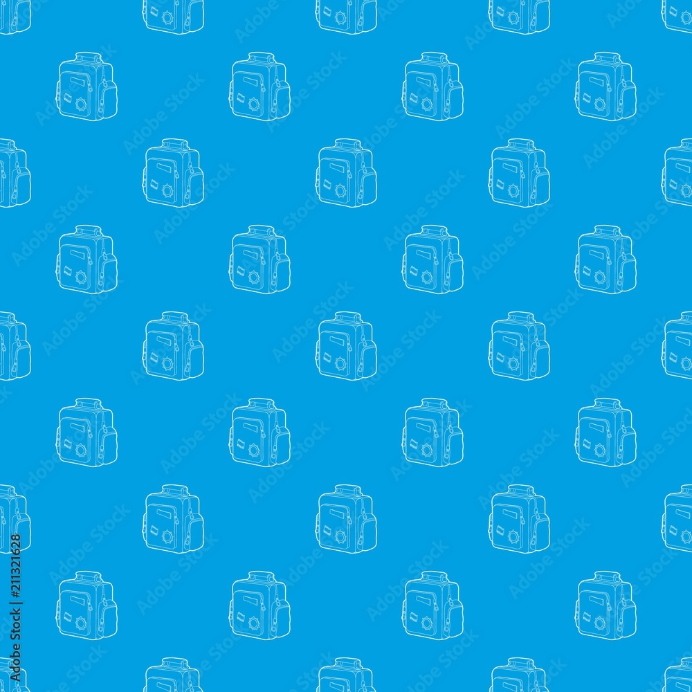 Boy school bag pattern vector seamless blue repeat for any use Boy school bag pattern vector seamless blue repeat for any use
