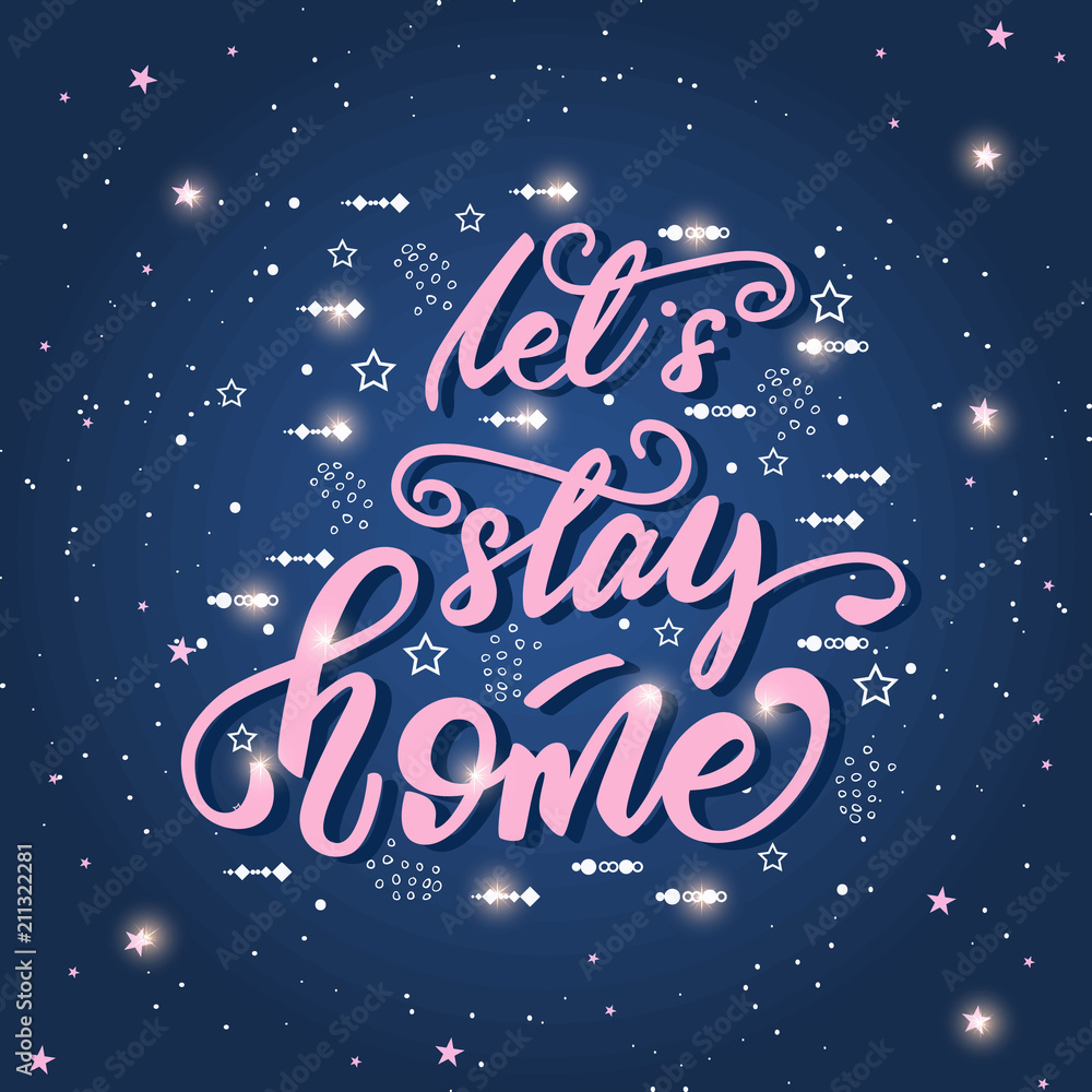 Lettering poster with a phrase about home. Vector illustration. Lettering poster with a phrase about home. Vector illustration.