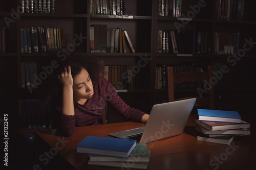 African American student wi...