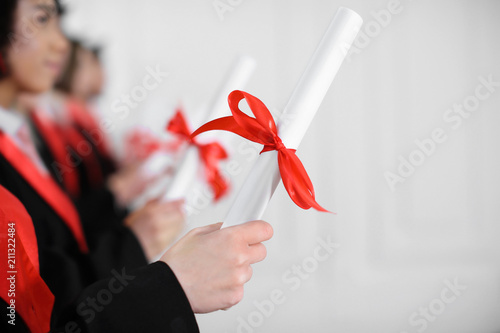 Students in bachelor robes ...