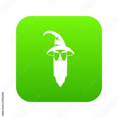 Wizard icon digital green for any design isolated on white vector illustration