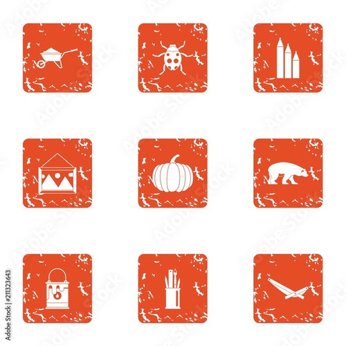 Disclosure icons set. Grunge set of 9 disclosure vector icons for web isolated on white background