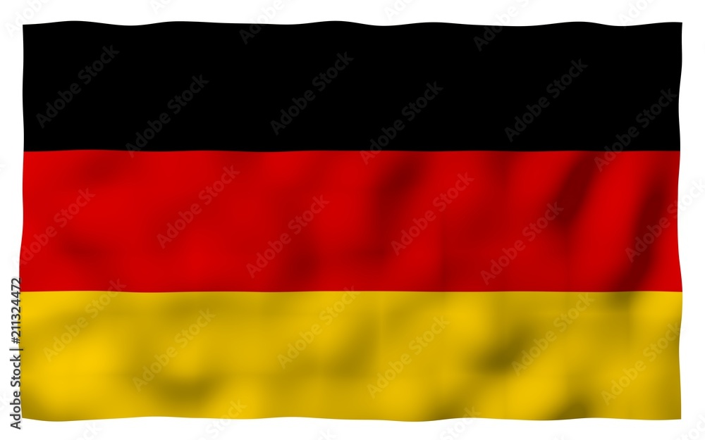 Flag of Germany. Wide format 3D illustration. State symbol of the Federal Republic of Germany. 3D rendering Flag of Germany. Wide format 3D illustration. State symbol of the Federal Republic of Germany. 3D rendering