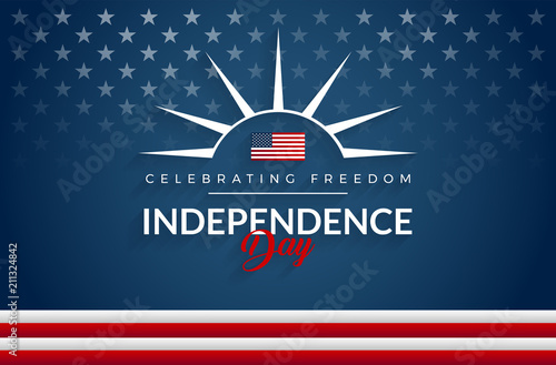 Happy 4th of July Independence Day USA flag background