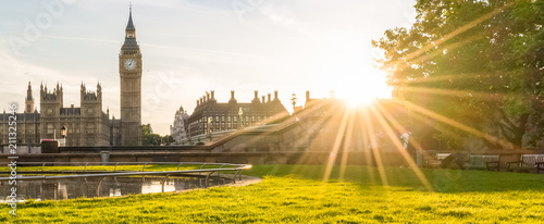Canvas Print Big Ben at sunset in London. England