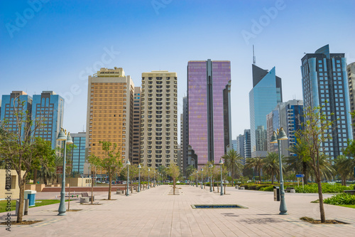 Modern skyscrapers in Abu Dhabi, United Emirates 