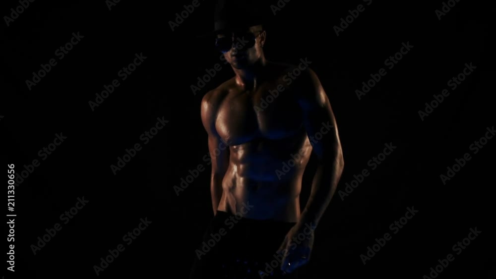 Silhouette of a dancing sexy man Silhouette of a dancing sexy man