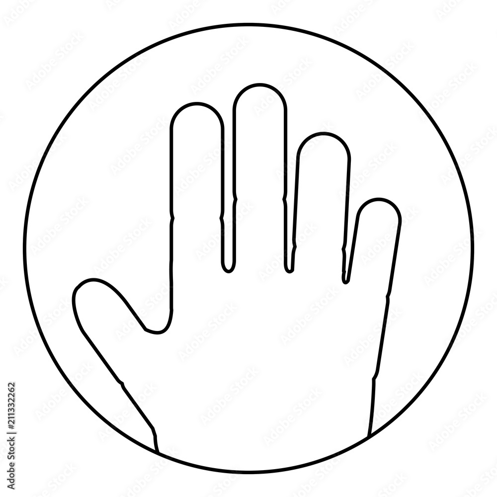open hand icon over white background, vector illustration open hand icon over white background, vector illustration
