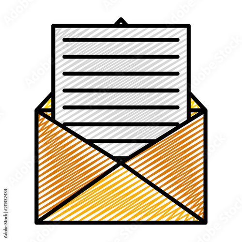 doodle e-mail message letter with document information