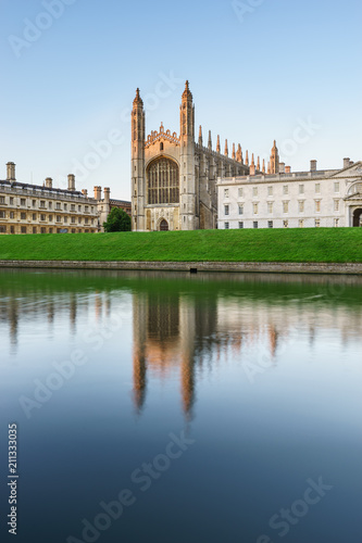 Vertical view of King's chapel in Cambridge. England
