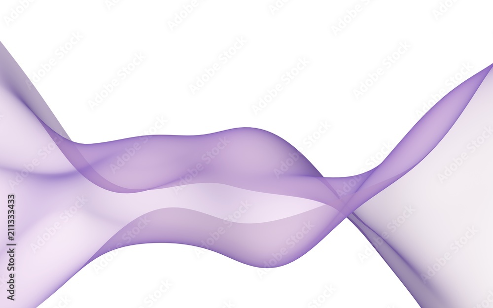 Abstract purple wave. Bright purple ribbon on white background. Abstract purple smoke. Raster air background. Purple scarf. 3D illustration Abstract purple wave. Bright purple ribbon on white background. Abstract purple smoke. Raster air background. Purple scarf. 3D illustration
