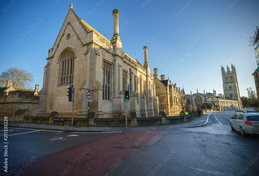 Magdalen library in Oxford, England