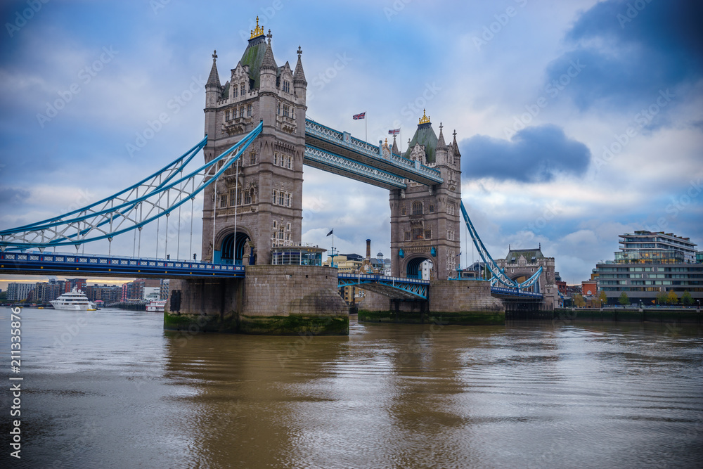 Tower Bridge at dawn. England